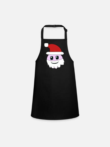 Christmas Man St. Nicholas Santa Children Advent Xmas - Children's Apron - black - Front