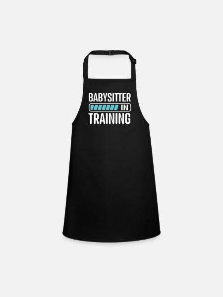 Nanny Daycare Babysitter - Children's Apron - black - Front