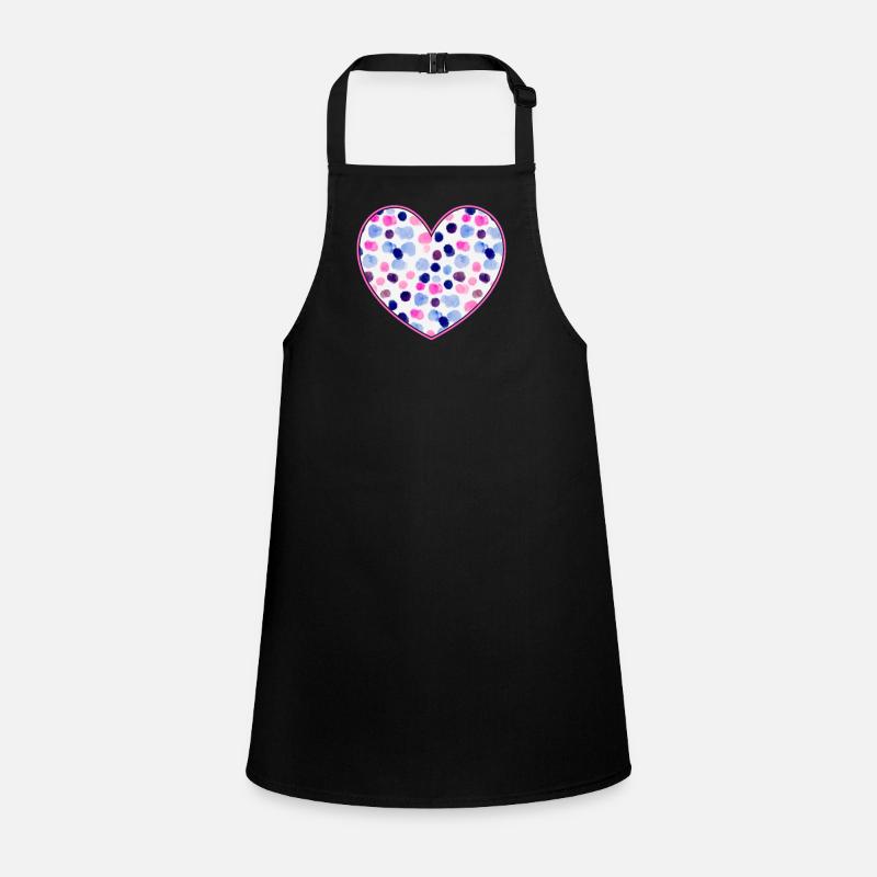 Blue Pink Polka Dot Heart International Dot Children's Apron