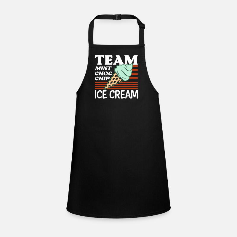 Team Mint Choc Crème glacée Cornet Crème glacée Crème glacée Tablier Enfant