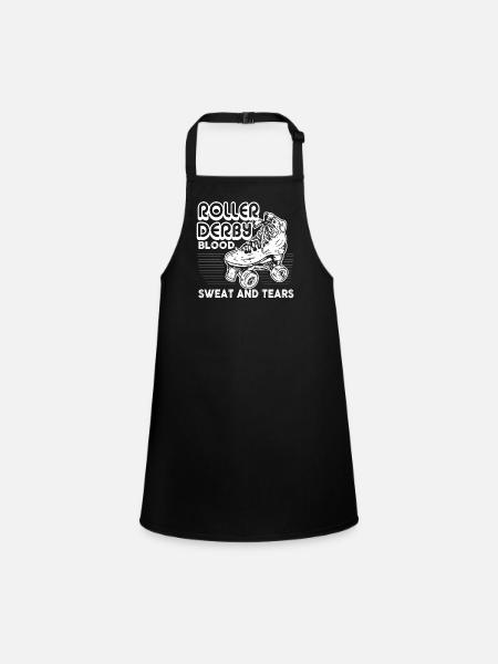 Roller Derby Roller Derby Blood Sweat And Tears - Children's Apron - black - Front