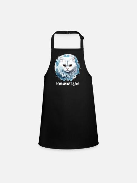 Persian Cat Perser Katze - Schürze für Kinder - Schwarz - Vorne