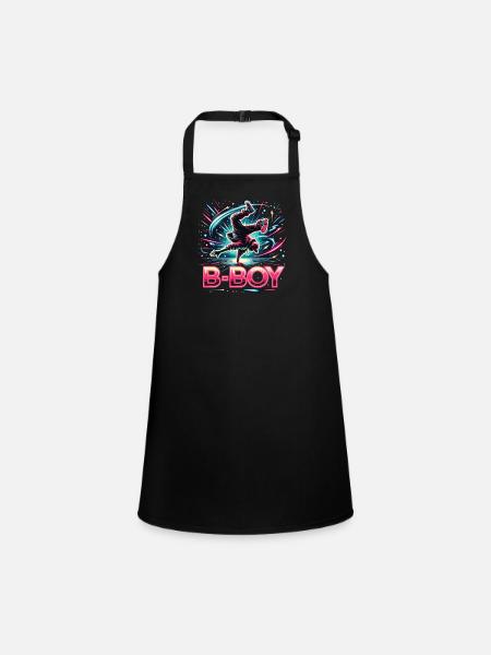 Breakdance Breakdancer Breakdance Enfants - Tablier Enfant - noir - Devant
