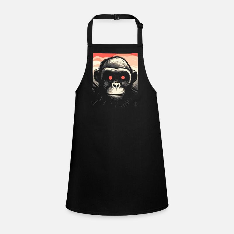 A Portrait of a Horror Ghosts Zombie Monkey Children's Apron