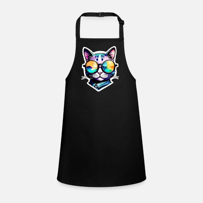 Chat avec lunettes de soleil - chat avec lunettes Tablier Enfant