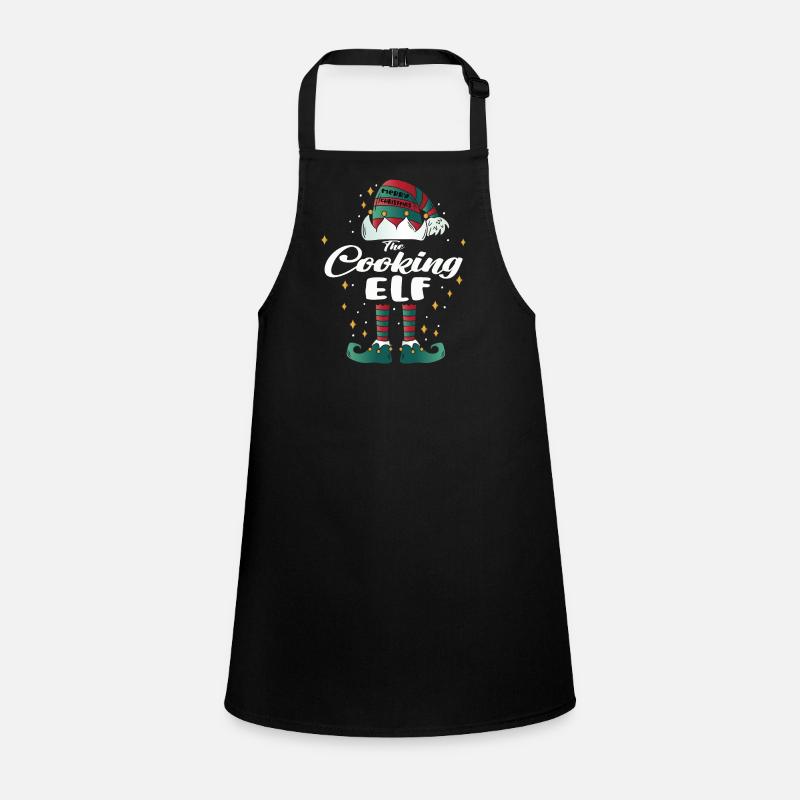 Cuisine Elfe Drôle Famille Noël Noël Tablier Enfant