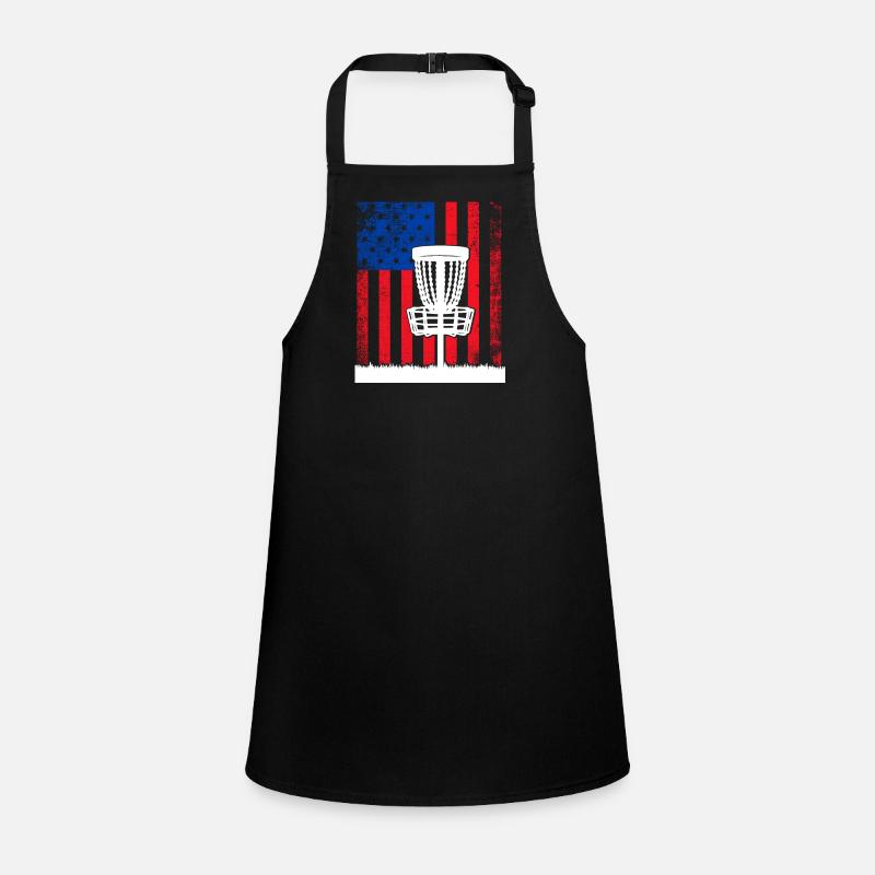 Scheibengolf Scheibengolfer American Falg Patriot Schürze für Kinder