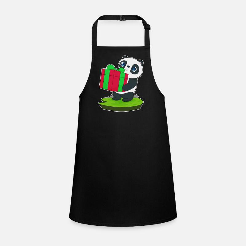 Panda Christmas Package Children's Apron