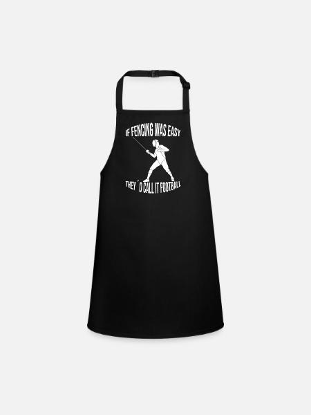 Fencing Fencing Gift Fencing Training Fencing Sports - Children's Apron - black - Front