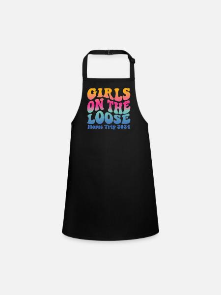 Girls On The Loose Moms Trip 2024 (en anglais seulement) - Tablier Enfant - noir - Devant