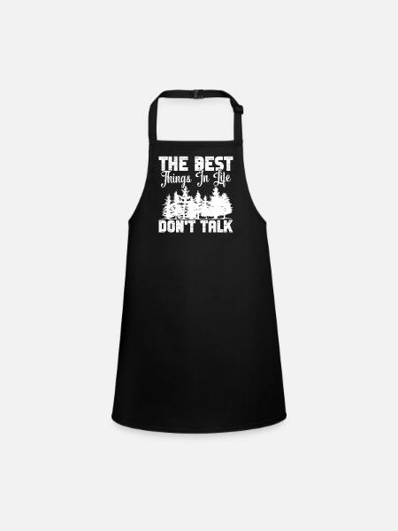 Waldspaziergang Bergsteiger Baumliebhaber Naturlie - Schürze für Kinder - Schwarz - Vorne
