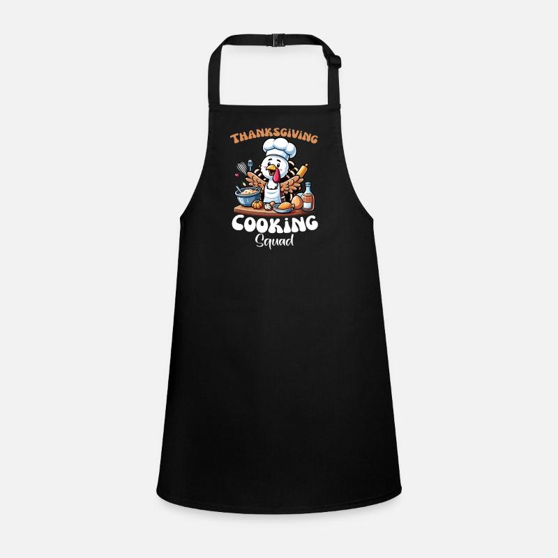 Truthahn Koch Thanksgiving Cooking Squad Schürze für Kinder