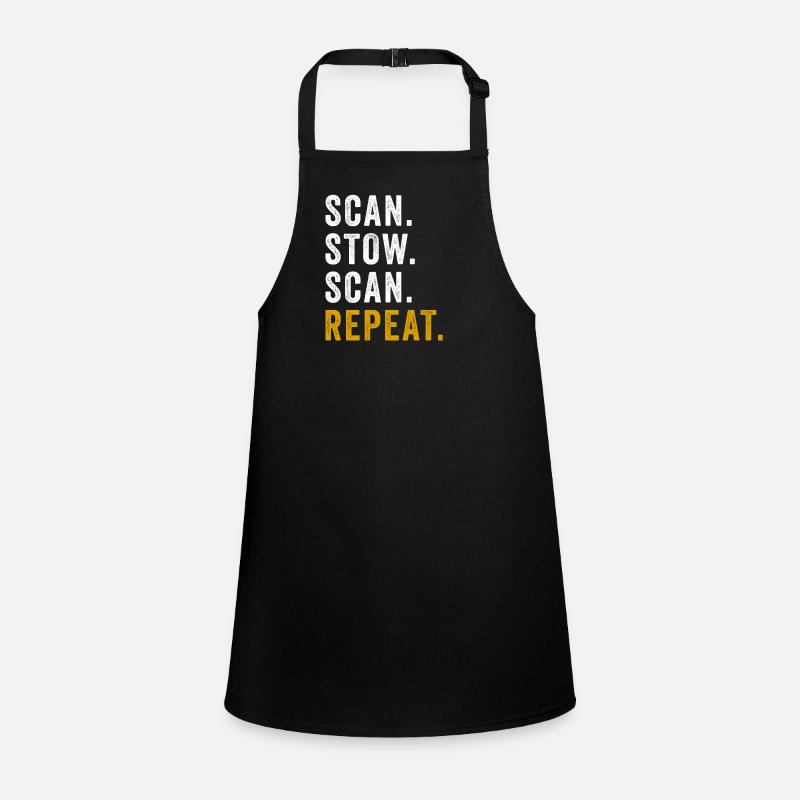Scan Stow Scan Repeat Cool Flex Driver Humor Pun Children's Apron