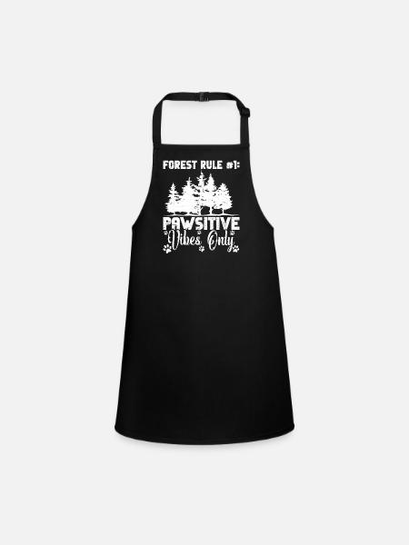 Forest Walk, Dog Owner, Mountaineer, Dog Loving - Children's Apron - black