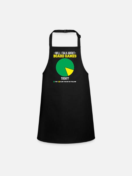 Board Games Game Board Gift - Children's Apron - black - Front