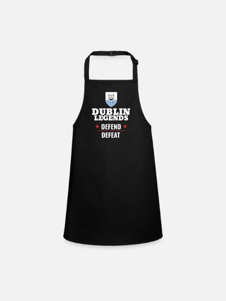 Dublin Legends Defend Defeat with the Dublin Crest - Children's Apron - black - Front