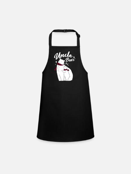 Baby Bear - Children's Apron - black - Front