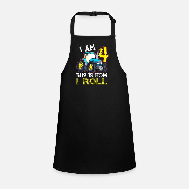 4e anniversaire drôle tracteur cadeau Tablier Enfant
