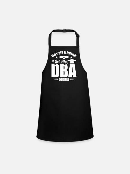 DBA Degree DBA Degree Docteur en commerce - Tablier Enfant - noir - Devant