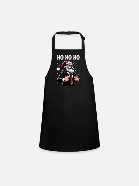 Chef Imp Ho Ho Ho Ho - Children's Apron - black - Front