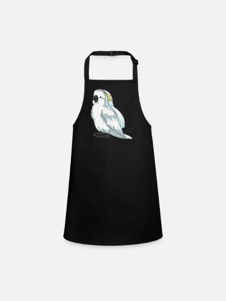 Parrot Bridal Veil Wedding - Children's Apron - black - Front