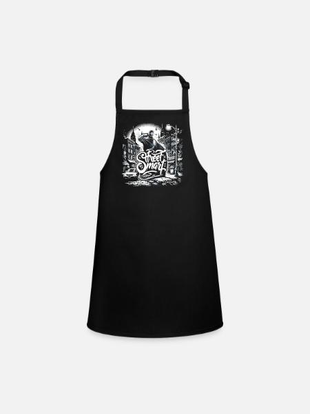 Rat Street Art - Children's Apron - black - Front