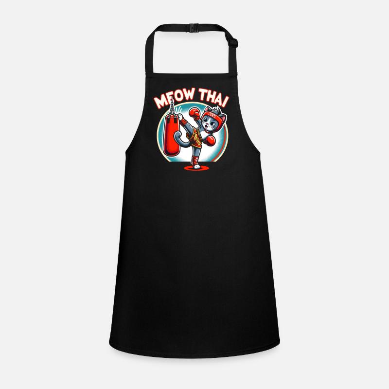 Muay Thai Kampfkunst Katze Miau Thai Thai Boxen Schürze für Kinder