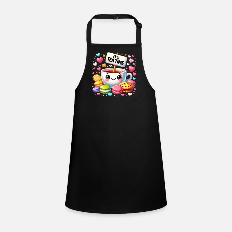 Thé Kawaii Mignon Amateur de Thé Cookie Gâteau Tea Time Tablier Enfant