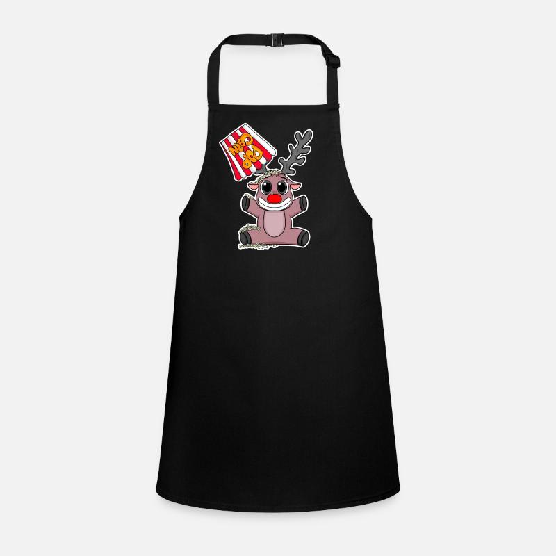 Popcorn Cinema Deer Christmas Children's Apron