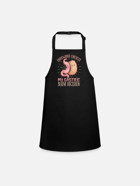 Gastric sleeve, gastric sleeve, gastrectomy, gastrectomy - Children's Apron - black - Front