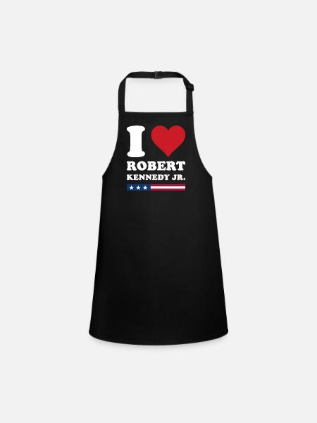 I Heart Robert Kennedy JR - Children's Apron - black - Front
