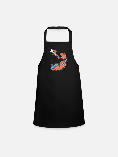 Darts High Finish 170 Big Fish - Children's Apron - black - Front