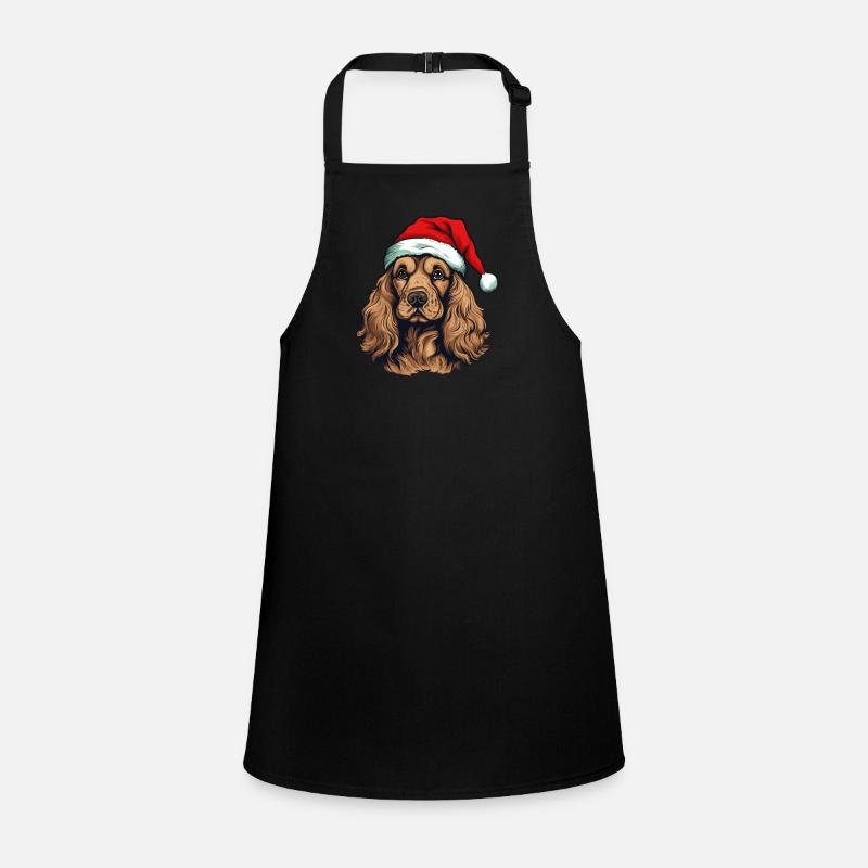 Cocker Spaniel Hund Weihnachten Kopf Schürze für Kinder