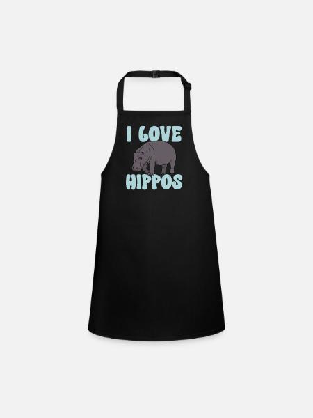Hippopotame Hippopotame - Tablier Enfant - noir - Devant
