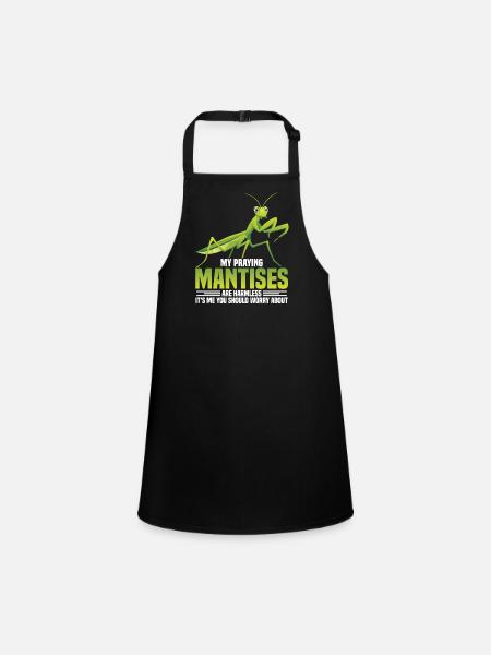 Enclos alimentaire de costume de mante religieuse - Tablier Enfant - noir - Devant