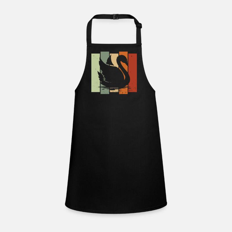 Swan Retro Birdwatching Bird Watcher Children's Apron