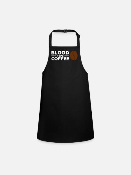 Blood type coffee - Children's Apron - black - Front