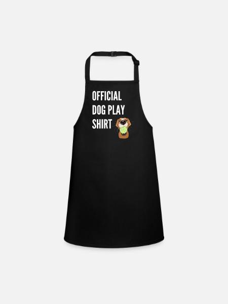 Chemise officielle de jeu de chien, balle de jeu de chien - Tablier Enfant - noir - Devant