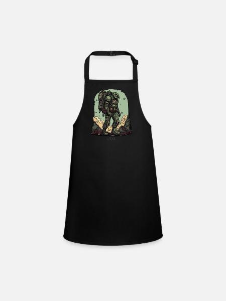 Mission on a distant planet - Children's Apron - black - Front