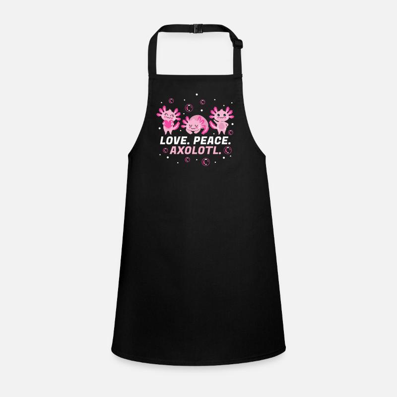 Axolotl Gift Love Peace Axolotl Children's Apron