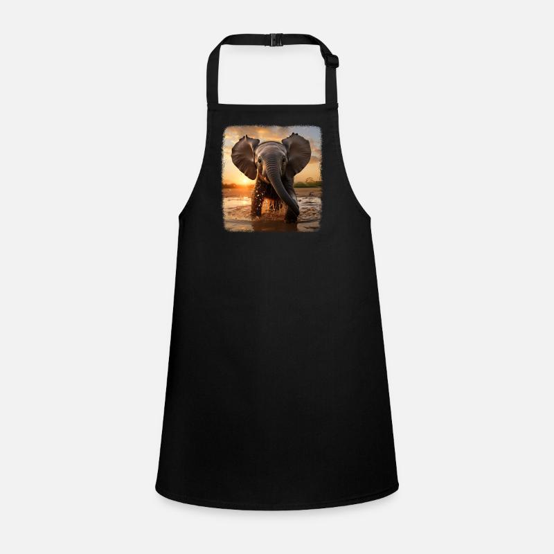 Elephant Realistic Elephant Children's Apron