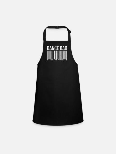 Danse papa Scan pour paiement drôle fête des pères - Tablier Enfant - noir - Devant
