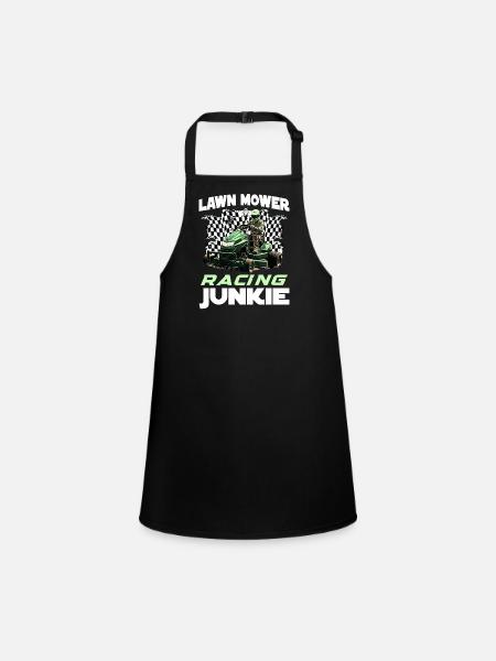 Lawn Mower Race Lawn Mower Race Lawn Mower - Children's Apron - black - Front