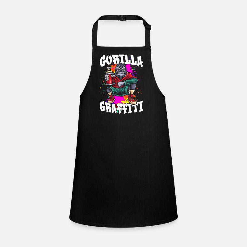 Gorilla-Graffiti Schürze für Kinder