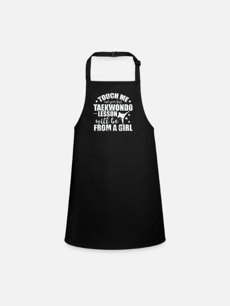 Touch Me and your First Taekwondo Lesson - Children's Apron - black - Front