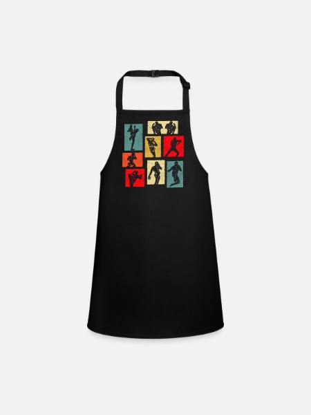 Muay Thai - Children's Apron - black - Front