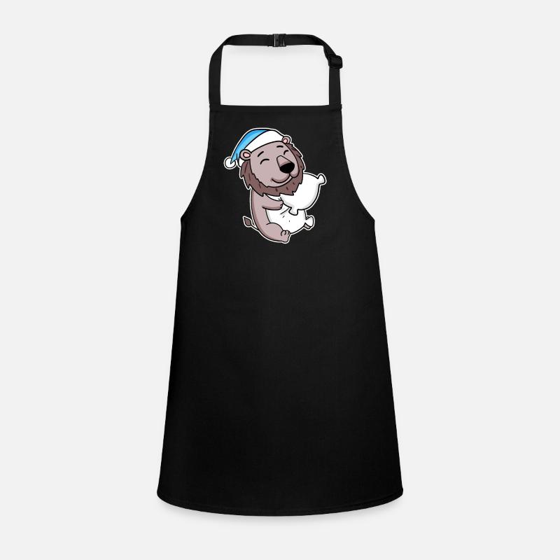 Lion with pillow and sleepy cap Children's Apron