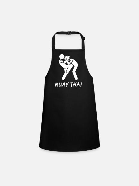Muay Thai - Children's Apron - black - Front