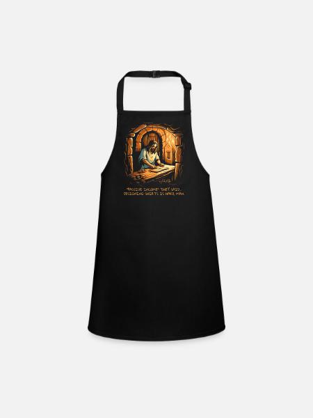 Revenu passif : Designer Jesus - Tablier Enfant - noir - Devant