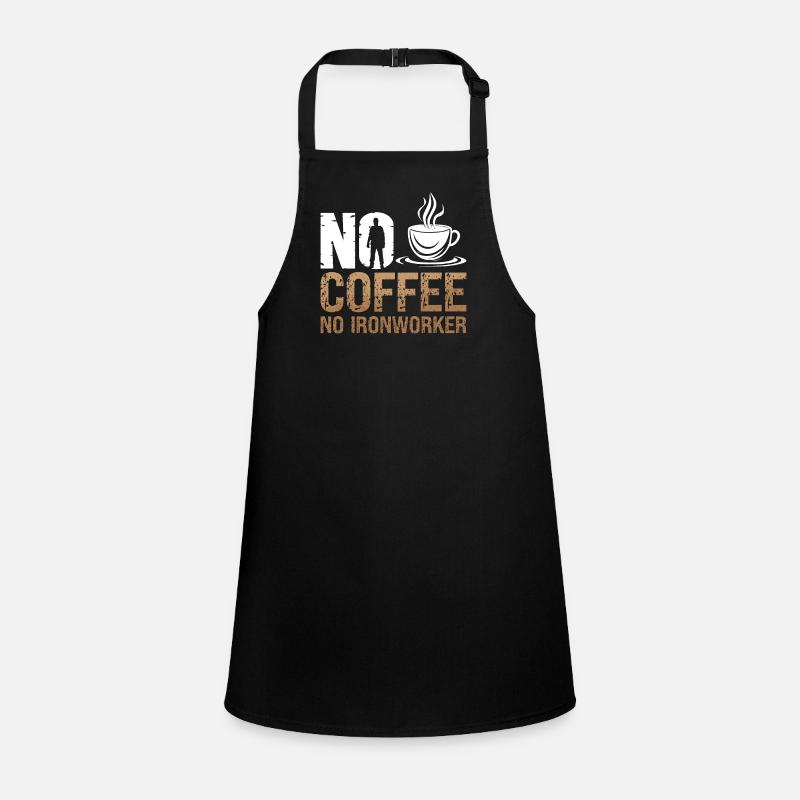 Ferronnier Pas de café Pas de serrurier Amateur de café Tablier Enfant